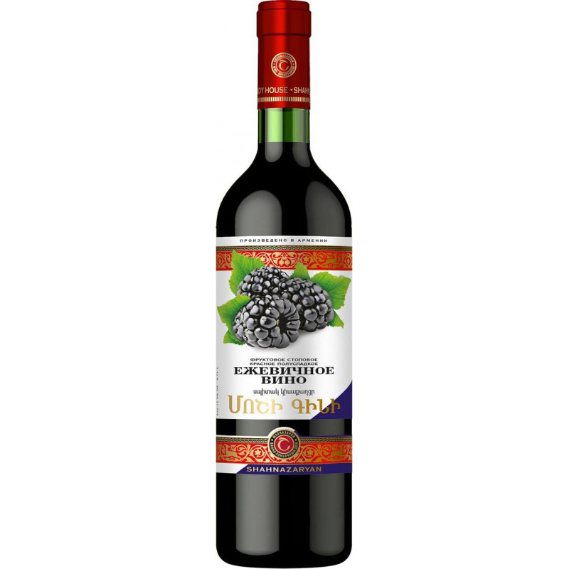 Вино фруктовое Ежевичное красное п/сладкое 0,75 12%  Армения 