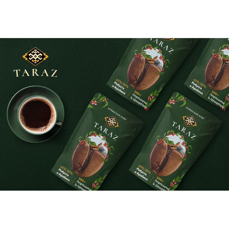 Кофе молотый арабика - робуста Taraz 100 гр.